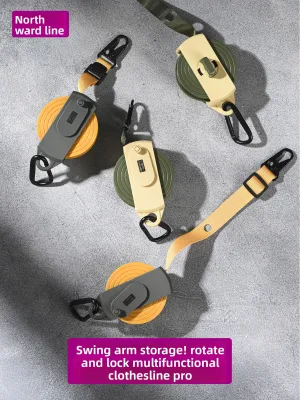 Northbound Car-Mounted Multifunctional Non-Slip Design ABS Plastic Clothesline for Road Trips Outdoor Camping Hotel Stays