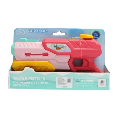BGL Summer Beach Plastic Pull-out Bubbles Shooter Water Gun Toy with Light & Music for Children 2-7 Years Outdoor Play
