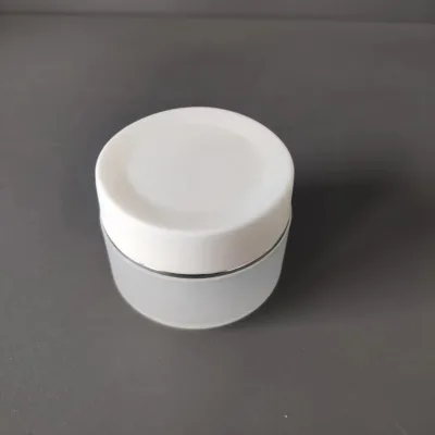 15g Frosted Cream Jar with Screw-On Cap Wave Design Acrylic Moisturizer for Skin Care Eye Cream Cosmetics Pot