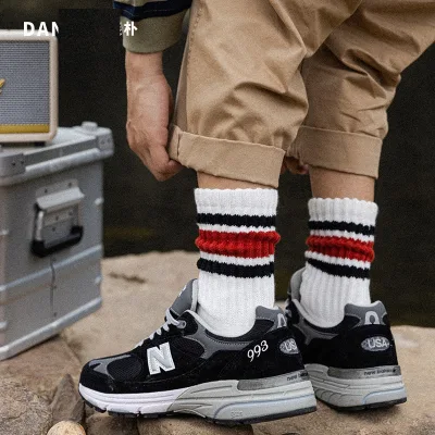 80s Nostalgic Vibes Socks Retro Striped Cotton Crew Socks AthleticCasual Sporty Socks
