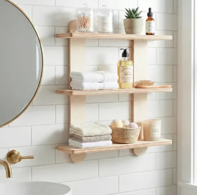 Wooden Wall Floating Shelf High Quality Decoration Wood Shelf Housewarming Mid Century Modern Kitchen and Display Wall Shelves