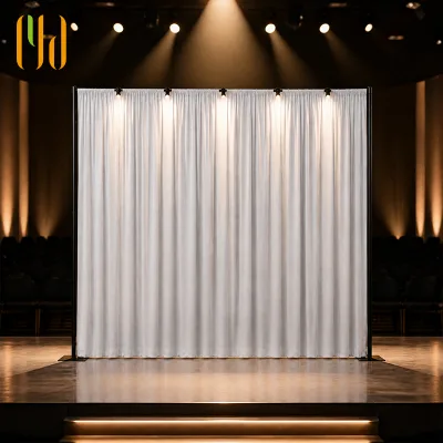 Heavy Duty Backdrop Stand System Black Velvet Curtain Frame Set for Trade Show Event Display Booth Background Partition Wall