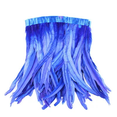 Colorful Dyed Rooster Schlappen Feathers with Trim for Craft and Decorative Purposes