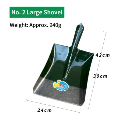 PINSHUN Long Handle Manganese Steel Square Tip Spade Agricultural Garden Shovel Wood Handle (42cm) Green Color Outdoor Farm