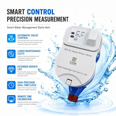 4G IoT Prepaid Smart Wireless Cold Water Meter Valve-Free High Accuracy IP68 Waterproof Remote Reading