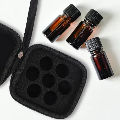 8 Essential Oil Bottle Storage Box Essential Oils Eva Case Cosmetic Carrying Oil Travel Case Bag Pouch