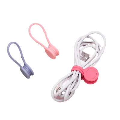 Multifunction Magnet Earphone Cord Winder Cable Holder Organizer Clips Magnetic Ties