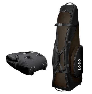 Custom OEM Golf Leather Cluth Tour Staff Hand Bag Sports Golf Travel Cover Stand Bag With Wheels