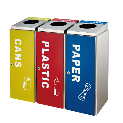 120L Trash Can Classification Waste Bin Garbage for Outdoor