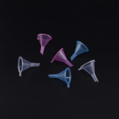 Hot Selling Transparent pink Blue Plastic Small Funnel Spray Perfume Essential Oil Distribution Small Funnel