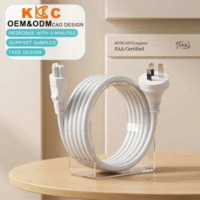 Wear Resistant AU Plug to C5 Power Cord Anti Aging Outer Skin for Long Daily Service