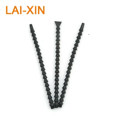 High Strength Black POM Plastic Flexible Coolant Pipe Round Flat Nozzle Water Oil Cooling Hose for Milling CNC Machine Tool