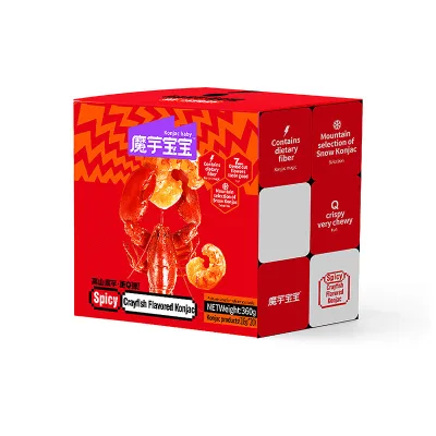 360g Spicy Konjac Shrimp Healthy Low-calorie Konjac Snacks Halal Fat-reducing Laxative Ketone Food Konjac
