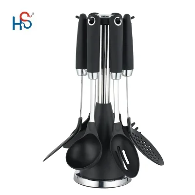 Home Tools Kitchen 7pcs Nylon Kitchen Tool Set Classical Cooking Tools Coloured Cookware Latest Kitchen Products 2024