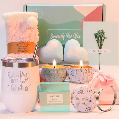 Mom Birthday Relax Bath Body Kit Mother Day Soap Bubble Bath Lotion Spa Basket for Women Care Gift Set