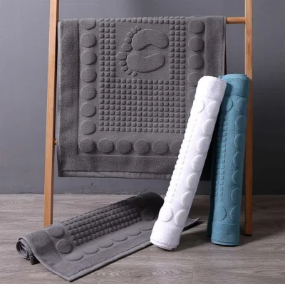 Wholesale Hotel Bath Mat Custom Logo White Hotel Bath Mat Anti Bacterial for Hotel Sanitary Environment