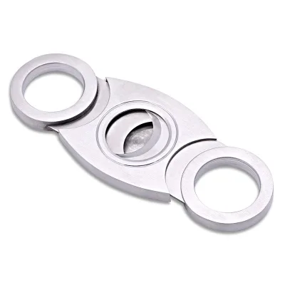 High Quality Semi-closure Cigar Cutter Stainless Steel Double-edged Portable Sharp Cigar Scissor