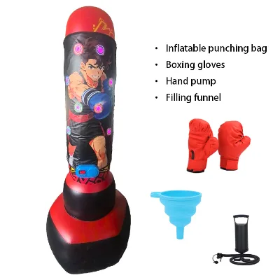 Inflatable Boxing Gamemat Exercising Scoring Challenge Playmat with Light