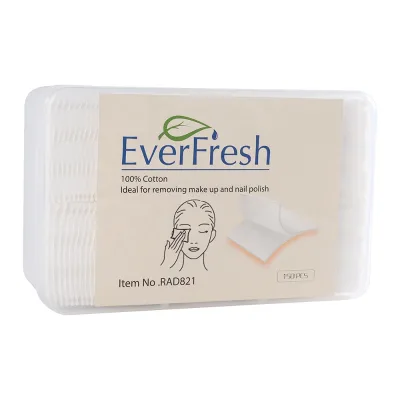 150PCS High Quality Square Cotton Pads for Face in PP Rectangle Box