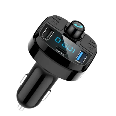 HG Hot Sale BT5.0 Wireless One-click EQ Sound Type-C Driver Mp3 Player Fast Charger for Car