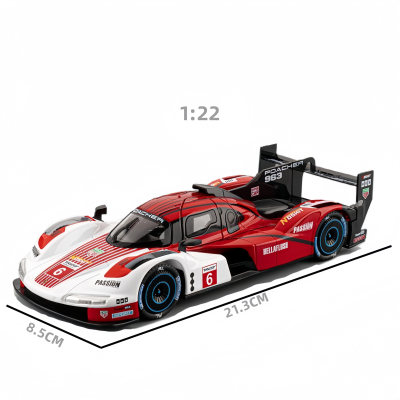 1:22 Car Model 963 Racecar Alloy Car Model Simulation Cars Sound and Light Collection Metal Toy Model Vehicle supercars