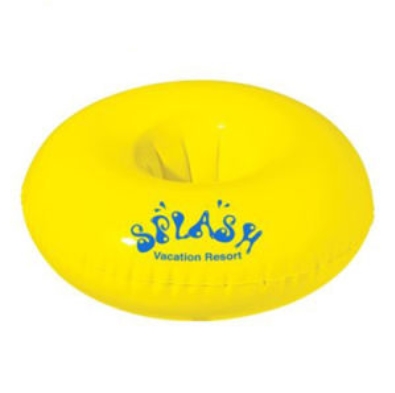 Swimming Pool Portable 4 Holder  Salad Bar and Buffer Cooler Inflatable Floating Drink Holder with LED
