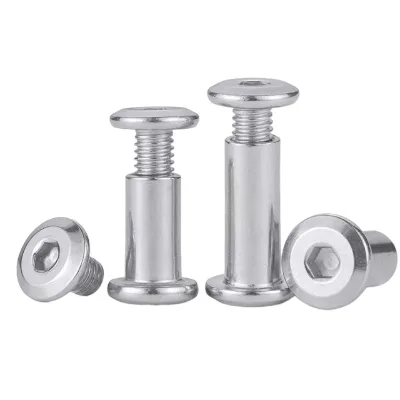 A2 A4 M2-M12 Stainless Steel M6 Furniture Connector Bolts and Cap Nuts Flat Head Allen Key Chicago Screw
