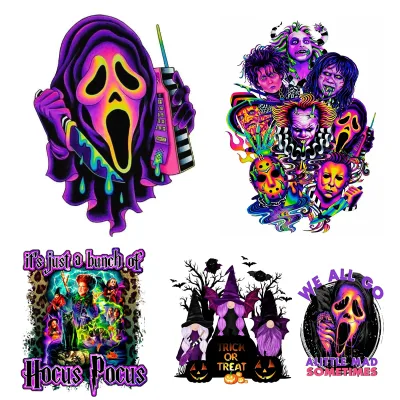 2024 Fast Ship Halloween Dtf Transfers Designs Ready to Press Screen t Shirt Transfer