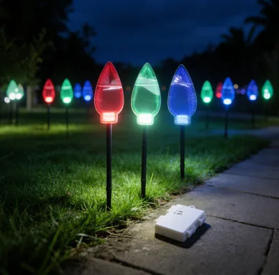 Infinite Mirrors Tunnel LED C9 Shape Night Light Christmas Outdoor Multicolor IP44 for Certified 2700K Easy Installation