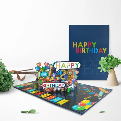 OEM ODM Pixel Painting Greeting Cards Cartoon Christmas Birthday Postcards 5D DIY Kids Greet Cards