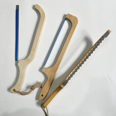 Premium Wooden Bread Bow Knife, Wooden Serrated Bread Slicer for Homemade Bread