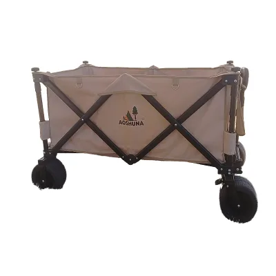 Portable Mesh Stainless Steel Folding Wagon Trolley Utility Cart 100 lb Load Capacity for Outdoor Picnics Camping Adventure