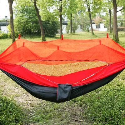 Arch Support Anti Rollover High Tensile Fabric Bug Net Outdoor Camping Hammock