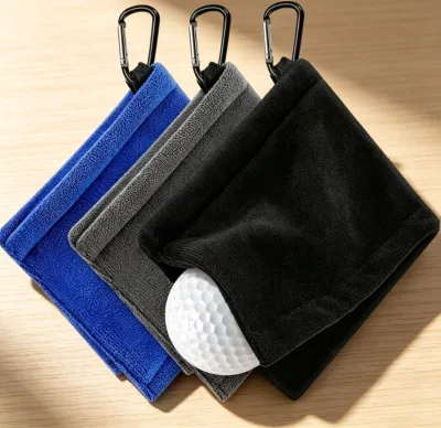 Microfiber Golf Caddie Towel Custom Sublimation Printed Golf Towel With Metal Grommet