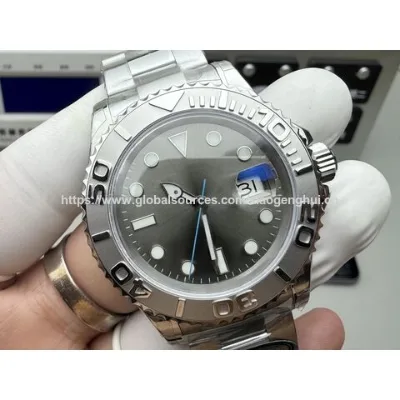 Super Clone Clean Factory Stainless Steel Mechanical Watch with Gray Case, Sapphire Crystal, and Luminous Display