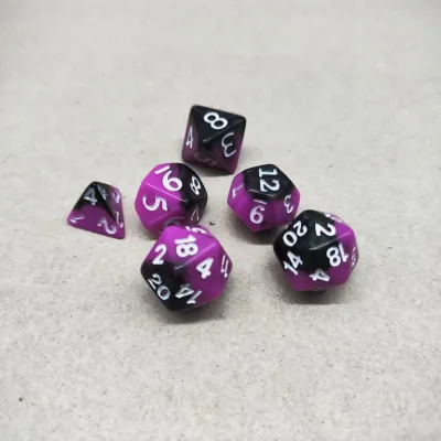 Wholesale 7PCS Polyhedral PU Acrylic Carved Eco-Friendly Dungeons Dragons Liquid Core Floating Sand Filled Standard Size Dice