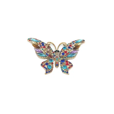 Customized Design Butterfly Shape Shoes Decoration Colorful Stone Acrylic Rhinestone for Lady Shoes Accessories