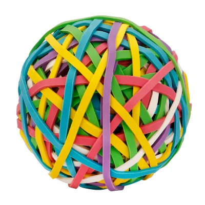 Eagle TYB32 Elastic Rubber Bands Ball, 170 Bands Per Ball, Assorted Colour