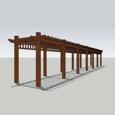 Weather Resistant Recycled Wood Plastic Composite Outdoor Eco-friendly WPC Alfresco Pergola for Garden