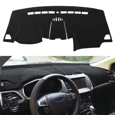 Emperor Shang Factory Issue Anti-UV Plush Non-Slip Dashboard Cover Mat for Ford Edge 2015-2021 5mm Thick Business/Luxury Design