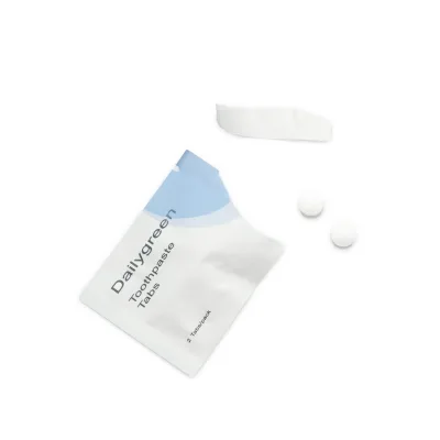 Solid Individual Toothpaste Tablets for Sensitive Teeth for Hotel-All Natural Cruelty-Free Plastic-Free Biodegradable Packaging