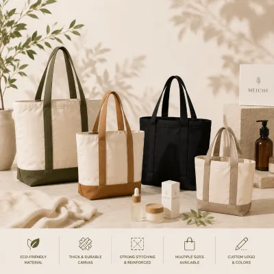 Wholesale Reusable Cotton Shopping Bags with Bottom Gusset for Shopping