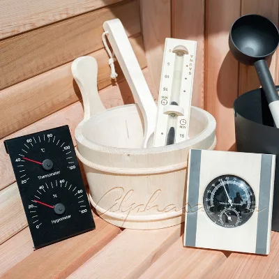 4L Solid Sauna Bucket with Spoon Finnish Outdoor Sauna Accessories Manufacturer