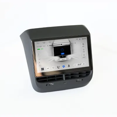 7 Inch IPS Rear AC Vent Display Wireless CarPlay Android Auto Rear Entertainment Screen Built in Speaker for Tesla Model 3 Y