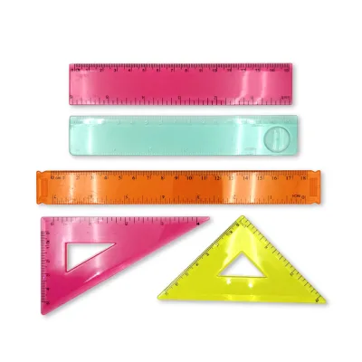 Premium Bulk Transparent Ruler for Geometry Drafting & Planning Plastic Drawing Stencil for Educational Use