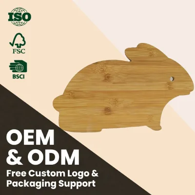 Modern Kitchen Sustainable Bamboo Eco-Friendly Durable End Grain Food Safe Laser-Crafted Cheese Board Chopping Block