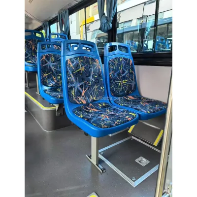 New Soft PU Leather Bus Seat with Headrest Safety Belt Ergonomic Anti-slip Customizable Colors for Urban Transit Coach