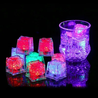 Factory LED Ice Cubes Plastic Lighting up Ice Cubes for Bar Tool Club Champagne Tower Flashing Led Ice Cube