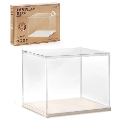 Clear Glue Free Acrylic Display Case, Stackable Dust Cover for DIY Mini House Collectibles