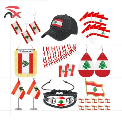 Factory Direct 2026 Popular Versatile Novelty Souvenirs Lebanon Flag Printed Gifts Set for National Events